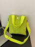 Mini Square Bag Neon Green Funky Polyester For Daily Life