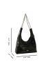 Large Capacity Shoulder Bag Metal Decor PU For Daily Life