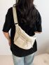 Oversized Hobo Bag Pocket Front Casual For Daily Life