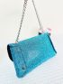 Mini Envelope Bag Rhinestone Decor Glamorous For Party