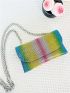 Mini Envelope Bag Ombre Rhinestone Decor Glamorous For Party