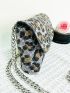 Mini Envelope Bag Rhinestone Leopard Decor Glamorous For Party