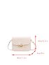 Mini Square Bag Metal Decor Flap Adjustable Strap For Daily