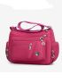 Fashion Multi-Panel Casual Shoulder Messenger Bag Fashion Nylon Crossbody Bag, Women's Solid Color Zipper Shoulder Purse With Multi Pockets