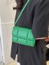 Mini Flap Square Bag Quilted Pattern Minimalist