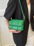 Mini Flap Square Bag Quilted Pattern Minimalist