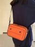 Minimalist Square Bag Medium Neon Orange