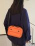 Minimalist Square Bag Medium Neon Orange