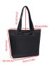 Minimalist Shopper Bag Large Capacity Black For Shopping