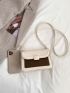 Mini Colorblock Square Bag With Adjustable Strap