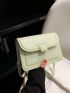 Mini Minimalist Green Square Bag Flap Design