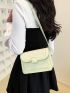 Mini Minimalist Green Square Bag Flap Design