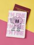 X Ojeroso Cartoon & Slogan Graphic Passport Case