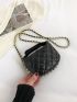 Mini Satchel Bag Fashionable Argyle Quilted Chain For Daily Life