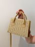 Small Straw Bag Vacation Double Handle Paper For Summer