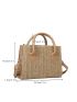 Small Straw Bag Vacation Double Handle Paper For Summer