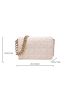 Small Square Bag Fashionable Quilted Detail Flap Chain PU For Daily Life