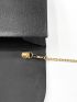 Ruched Detail Square Bag Flap Chain Glitter Glamorous For Party