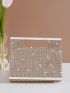 Rhinestone Decor Square Bag