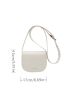 Letter Graphic Saddle Bag Mini Adjustable Wide Strap White