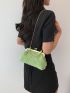 Minimalist Ruched Bag Kiss Lock Green