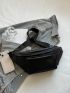 Minimalist Fanny Pack Large Capacity Black Unisex