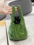 Mini Evening Bag Rhinestone Decor Glamorous Green