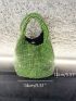 Mini Evening Bag Rhinestone Decor Glamorous Green