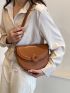 Small Flap Saddle Bag Minimalist PU