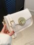 Mini Flap Square Bag Turn Lock PU