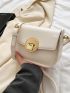 Mini Flap Square Bag Turn Lock PU