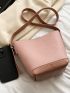 Small Crossbody Bag PU Pink