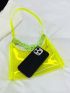 New Fashion Universal Everything Summer Transparent PVC Chain One-Shoulder Baguette Bag Women's Bag