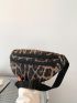 Medium Fanny Pack Leopard Pattern PU