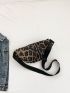 Medium Fanny Pack Leopard Pattern PU