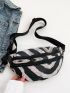 Medium Fanny Pack Zebra Striped Pattern