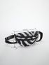 Medium Fanny Pack Zebra Striped Pattern