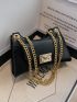 Pocket Front Hobo Bag Chain Strap for Work & Office