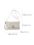 Minimalist White Square Bag Flap Design