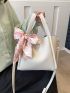 Twilly Scarf Decor Bucket Bag Double Handle