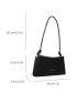 Medium Square Bag Black Elegant For Work