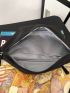 Large Fanny Pack Black With Zipper Minimalist For Daily Life