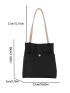 Pocket Front Square Bag Nylon For Daily Life