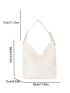 Medium Hobo Bag Minimalist Solid Color