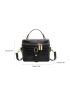 Mini Bucket Bag Crocodile Embossed Zipper PU For Daily Life