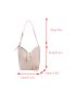 Small Bucket Bag Snap Button Zipper PU For Daily Life