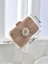 Mini Box Bag Glamorous Rhinestone Decor Ruched Detail Chain Glitter For Party