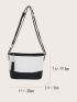 Two Tone Square Bag Fashionable Embossed Detail Chain PU For Daily Life