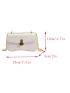 Mini Square Bag Fashionable White Crocodile Embossed Chain Flap PU