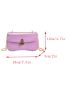 Mini Flap Crossbody Bag Geometric Embossed Turn Lock PU